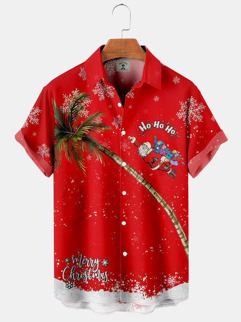 Men's Christmas Funny Graphic Short Sleeve Hawaiian Shirt